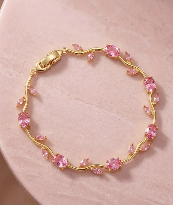Coquette Baby Pink Tulip Bracelet.webp