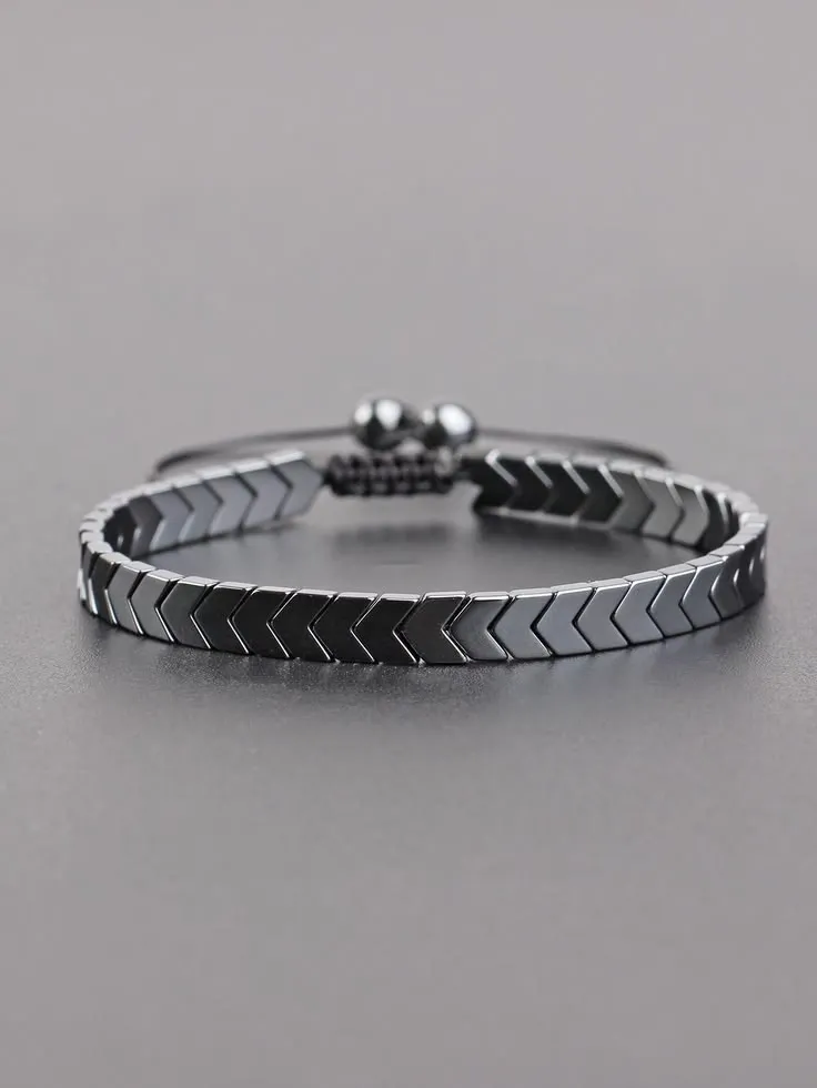1pc Adjustable Black Onyx Beaded Bracelet For Men, For Jewelry Gift And PartyI discovered amazing products on SHEIN_com, come check them out!.webp
