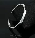 Plain shiny solid 925 sterling silver handmade adjustable cuff bangle bracelet unsex gifting jewelry, solid shiny bracelet nsk374.webp